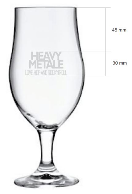 Glas 40cl Tungsten / Heavy MetAle